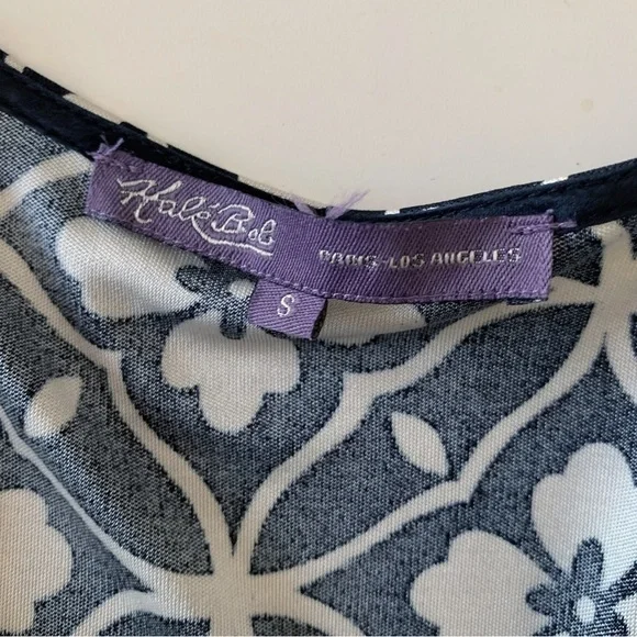 Hale Bob Deep V Neck Floral Silk Dress Small - Picture 6 of 8